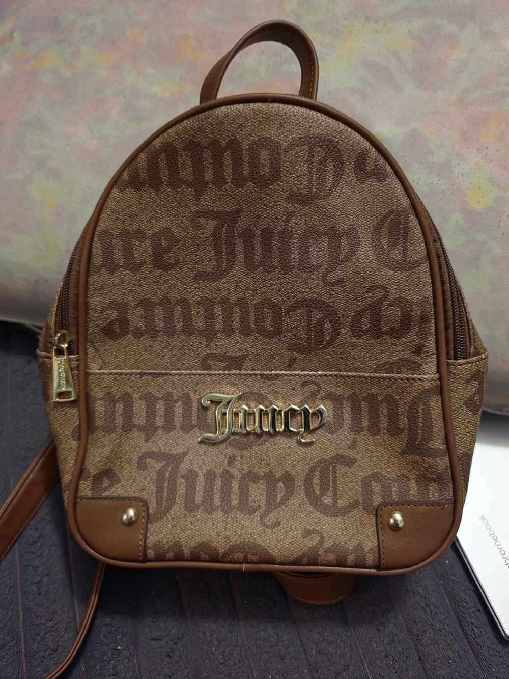 Juicy Couture Brown Logo Mini Backpack